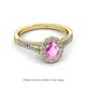 2 - Raisa Desire Pink Sapphire and Diamond Halo Engagement Ring 