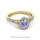 2 - Raisa Desire Tanzanite and Diamond Halo Engagement Ring 
