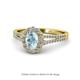1 - Raisa Desire Aquamarine and Diamond Halo Engagement Ring 