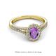 2 - Raisa Desire Amethyst and Diamond Halo Engagement Ring 