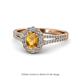 1 - Raisa Desire Citrine and Diamond Halo Engagement Ring 