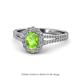 1 - Raisa Desire Peridot and Diamond Halo Engagement Ring 