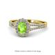 1 - Raisa Desire Peridot and Diamond Halo Engagement Ring 
