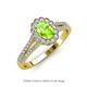 3 - Raisa Desire Peridot and Diamond Halo Engagement Ring 