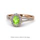 1 - Raisa Desire Peridot and Diamond Halo Engagement Ring 