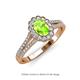 3 - Raisa Desire Peridot and Diamond Halo Engagement Ring 