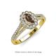 3 - Raisa Desire Smoky Quartz and Diamond Halo Engagement Ring 