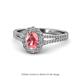 1 - Raisa Desire Pink Tourmaline and Diamond Halo Engagement Ring 