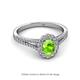 2 - Raisa Desire Peridot and Diamond Halo Engagement Ring 