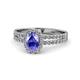 1 - Amaya Desire Tanzanite and Diamond Halo Engagement Ring 