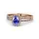 1 - Amaya Desire Tanzanite and Diamond Halo Engagement Ring 