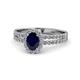 1 - Amaya Desire Blue Sapphire and Diamond Halo Engagement Ring 