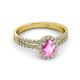 2 - Amaya Desire Pink Sapphire and Diamond Halo Engagement Ring 