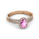 2 - Amaya Desire Pink Sapphire and Diamond Halo Engagement Ring 