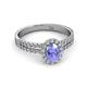 2 - Amaya Desire Tanzanite and Diamond Halo Engagement Ring 
