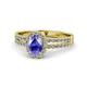 1 - Amaya Desire Tanzanite and Diamond Halo Engagement Ring 