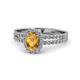 1 - Amaya Desire Citrine and Diamond Halo Engagement Ring 