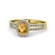 1 - Amaya Desire Citrine and Diamond Halo Engagement Ring 