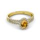 2 - Amaya Desire Citrine and Diamond Halo Engagement Ring 