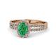 1 - Amaya Desire Emerald and Diamond Halo Engagement Ring 