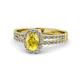 1 - Amaya Desire Yellow Sapphire and Diamond Halo Engagement Ring 