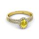 2 - Amaya Desire Yellow Sapphire and Diamond Halo Engagement Ring 