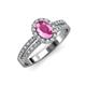 3 - Amaya Desire Pink Sapphire and Diamond Halo Engagement Ring 