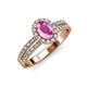 3 - Amaya Desire Pink Sapphire and Diamond Halo Engagement Ring 