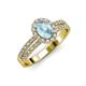 3 - Amaya Desire Aquamarine and Diamond Halo Engagement Ring 