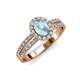 3 - Amaya Desire Aquamarine and Diamond Halo Engagement Ring 