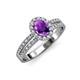 3 - Amaya Desire Amethyst and Diamond Halo Engagement Ring 