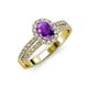 3 - Amaya Desire Amethyst and Diamond Halo Engagement Ring 