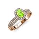 3 - Amaya Desire Peridot and Diamond Halo Engagement Ring 