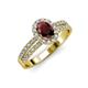 3 - Amaya Desire Red Garnet and Diamond Halo Engagement Ring 