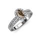 3 - Amaya Desire Smoky Quartz and Diamond Halo Engagement Ring 