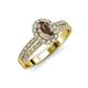 3 - Amaya Desire Smoky Quartz and Diamond Halo Engagement Ring 