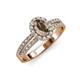 3 - Amaya Desire Smoky Quartz and Diamond Halo Engagement Ring 