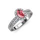 3 - Amaya Desire Pink Tourmaline and Diamond Halo Engagement Ring 