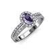 3 - Amaya Desire Iolite and Diamond Halo Engagement Ring 