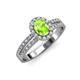 3 - Amaya Desire Peridot and Diamond Halo Engagement Ring 