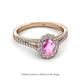 2 - Raisa Desire Pink Sapphire and Diamond Halo Engagement Ring 