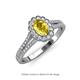 3 - Raisa Desire Yellow Sapphire and Diamond Halo Engagement Ring 