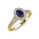 3 - Raisa Desire Blue Sapphire and Diamond Halo Engagement Ring 