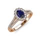 3 - Raisa Desire Blue Sapphire and Diamond Halo Engagement Ring 