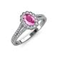 3 - Raisa Desire Pink Sapphire and Diamond Halo Engagement Ring 