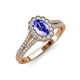 3 - Raisa Desire Tanzanite and Diamond Halo Engagement Ring 