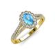 3 - Raisa Desire Blue Topaz and Diamond Halo Engagement Ring 