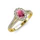 3 - Raisa Desire Rhodolite Garnet and Diamond Halo Engagement Ring 