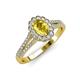 3 - Raisa Desire Yellow Sapphire and Diamond Halo Engagement Ring 