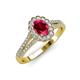3 - Raisa Desire Ruby and Diamond Halo Engagement Ring 